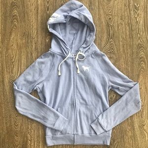 BOGO VS PINK Light Purple Blue Zip Up Hoodie